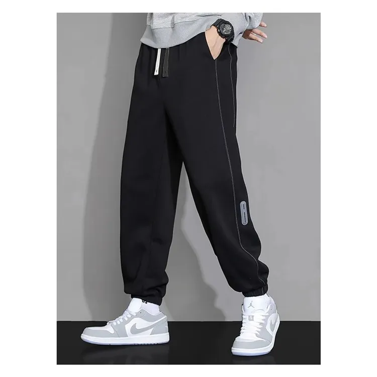 仓石一树保暖束脚卫裤男士休闲运动裤宽松潮流百搭简约加厚长裤子