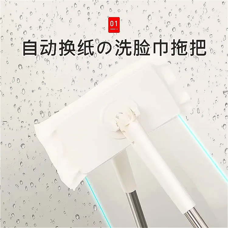 2025新款家用夹布平板拖把干湿两用洗脸巾拖把免手洗懒人拖地神器