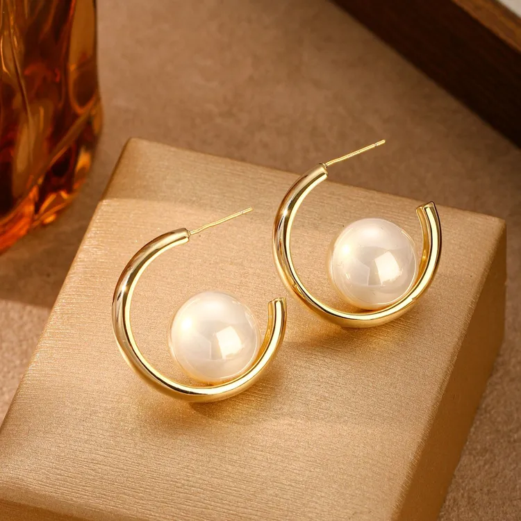 【KEFAN珂梵】日韩金色轻奢百搭简约时尚精致耳饰女