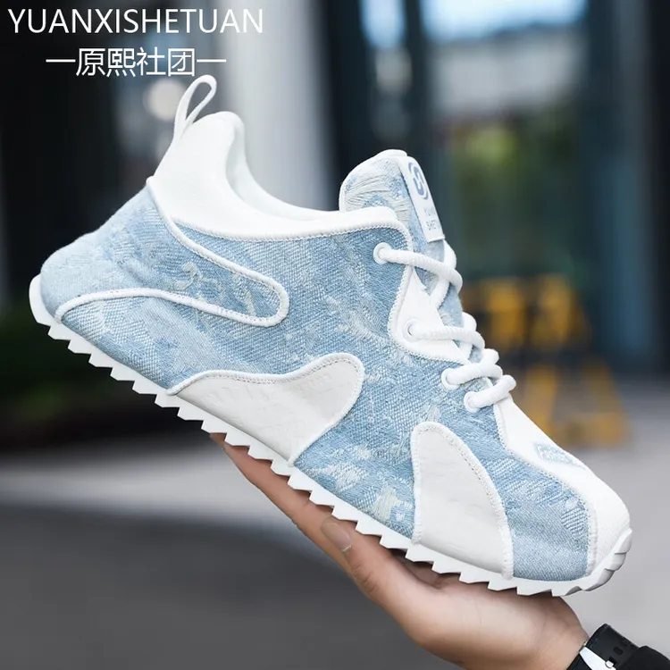 【专柜品质】2024秋季新款男士厚底增高老爹鞋个性拼接时尚百搭潮男