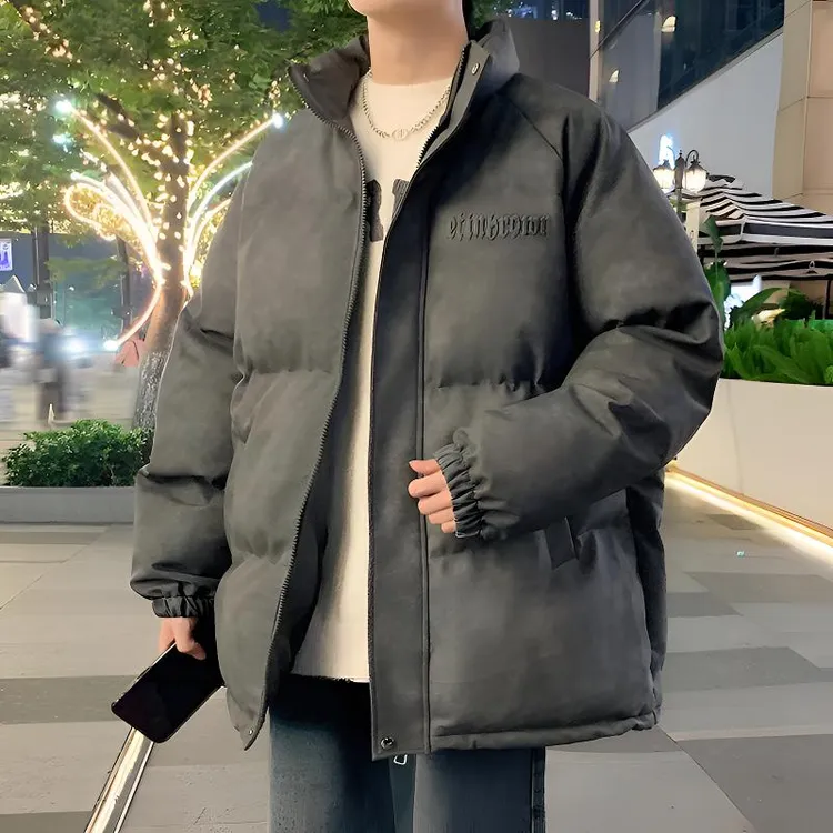 东方骆驼棉服男款冬季2025新款加厚保暖外套男立领冬装面包服潮流