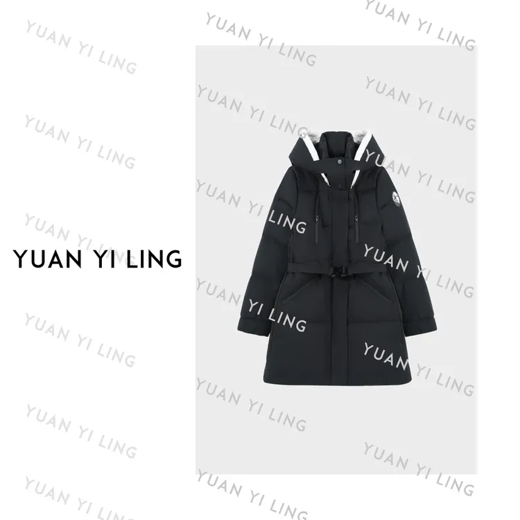 袁艺灵【北冰洋】90白鹅绒户外冲锋衣三防羽绒服外套6183