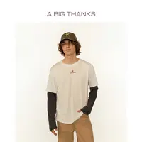 薄款长袖T恤女撞色拼接内搭打底ABT2022540