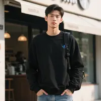 春秋季男士卫衣时尚简约外套宽松长袖休闲打底衫情侣套头衣服
