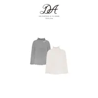 Dolly Ave 「少女系列」高定进口超柔棉高弹荷叶边高领女童秋款上衣