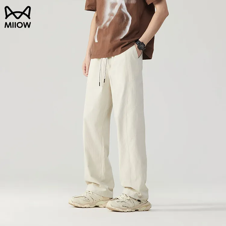 猫人弯刀伞兵裤男士春季款美式复古直筒裤高街百搭宽松工装休闲裤