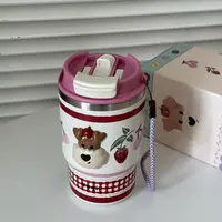 大花的礼物【精美Tagi保温杯】Tagi双饮吸管便携手拎保温杯咖啡杯