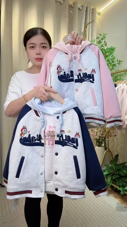 女童拉布布棒球服秋装可爱2025新款女孩拼色刺绣夹克外套春秋百搭