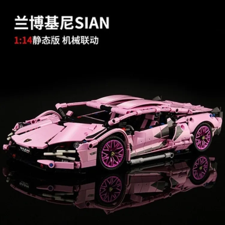 1280颗粒1:14兰博基尼拼装积木高难度玩具