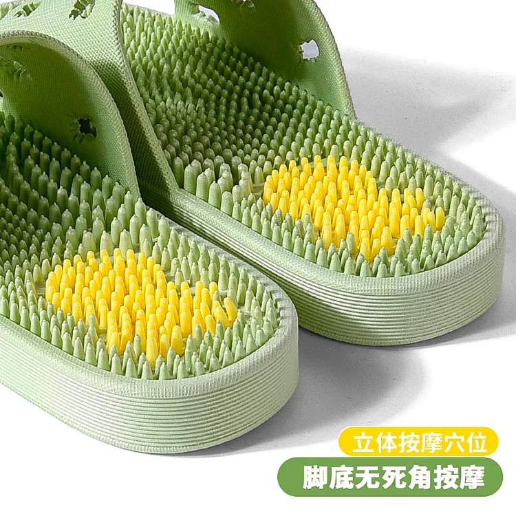 新款按摩拖鞋女夏季情侣浴室洗澡防滑颗粒足底穴位按摩足疗鞋男
