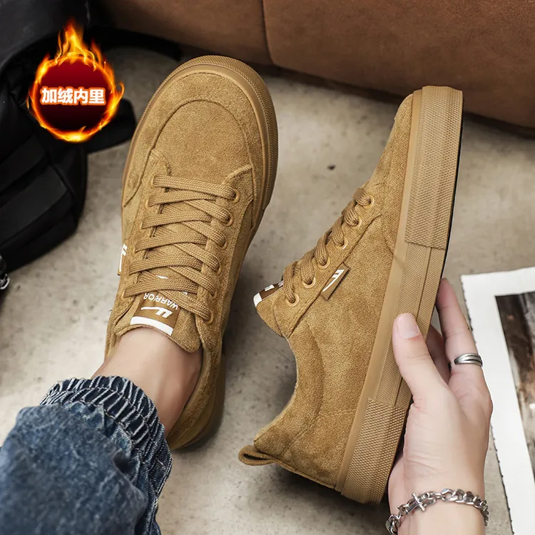 【回力正品】2025冬季新款休闲情侣鞋潮流软底板鞋低帮加绒德训鞋男