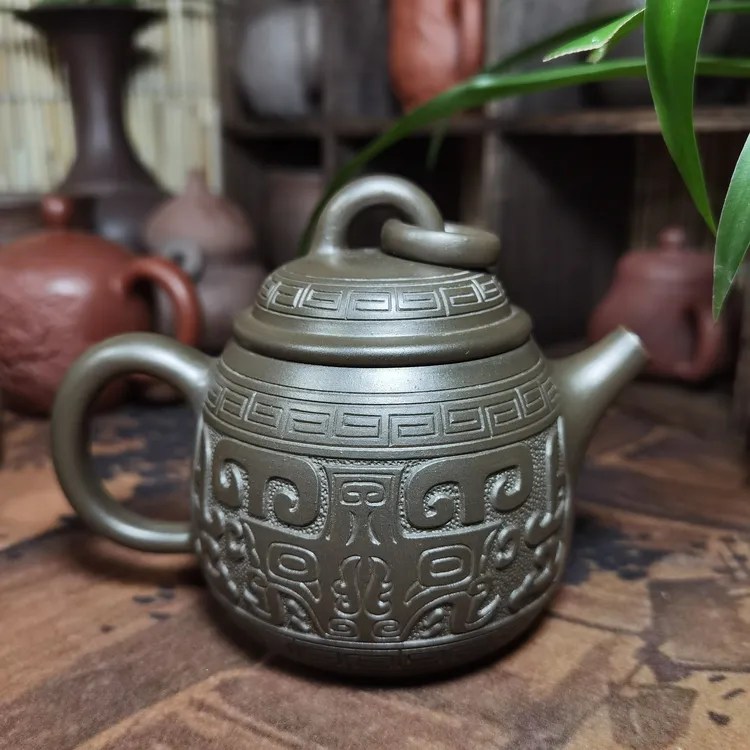 广西钦州坭兴陶茶壶陶壶茶具泡茶壶原矿陶土纯手工220cc包邮