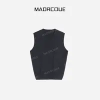 MADRCOUE 江奇怪 圆领无袖针织马甲显瘦气质叠穿内搭上衣 801001