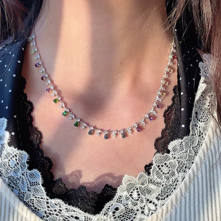 彩虹雨｜多宝项链七彩多巴胺轻奢百搭时尚气质小众设计多样发一