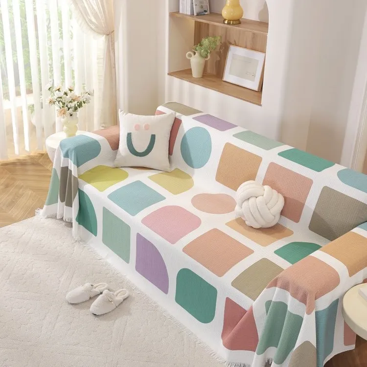 沙发盖布四季沙发巾一片式防滑沙发垫套罩万能卡通出租屋全盖罩巾