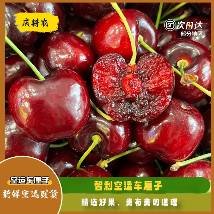 顺丰空运智利车厘子J-4J新鲜进口水果脆甜多汁1-2斤内附果径卡