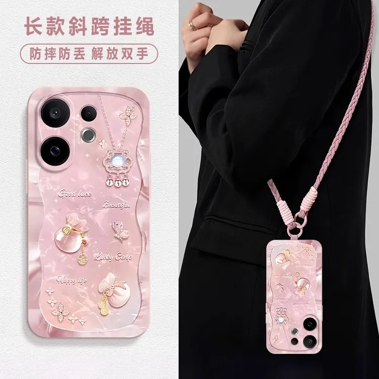 【斜挎手腕挂绳】适用vivos30手机壳s30promini好运葫芦新款s20小众