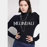 Melinda Li【闪晶打底】3/68支水溶羊毛无缝一体细闪镂空打底针织衫