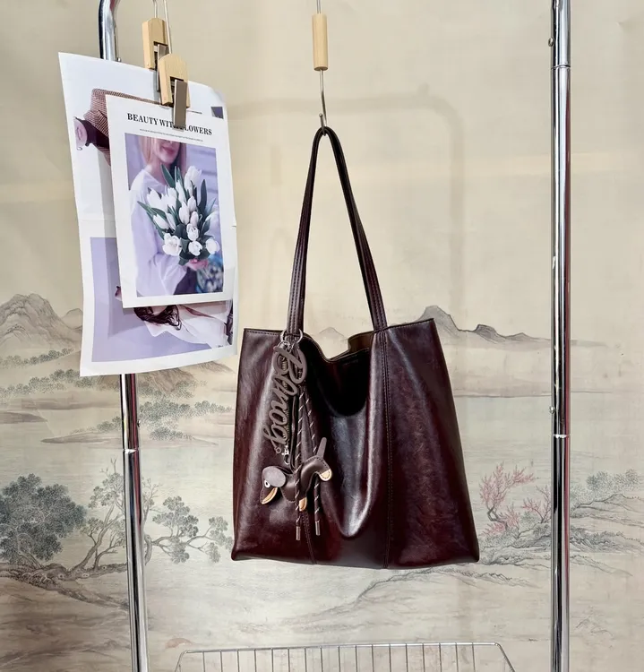 休闲通勤大容量托特包女时尚百搭单肩腋下包慵懒大包女士1168