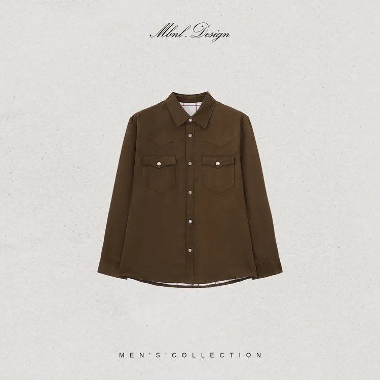 MBNL-F「LP. W.Suede」秦磊男装立体开发双口袋衬衫LL-WWT0071