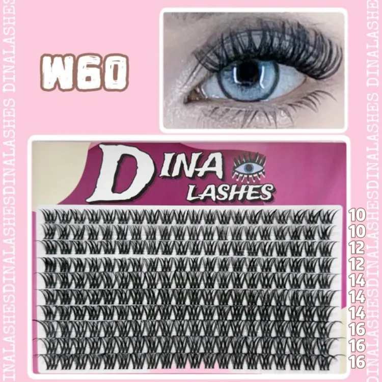 DINA LASHES「W60」假睫毛欧美夸张胶水款（拆封影响卫生，不退换）【7】