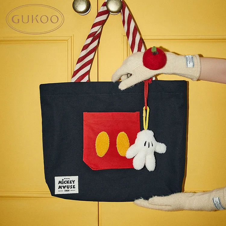 Gukoo果壳迪士尼米奇家族联名新款通勤帆布包