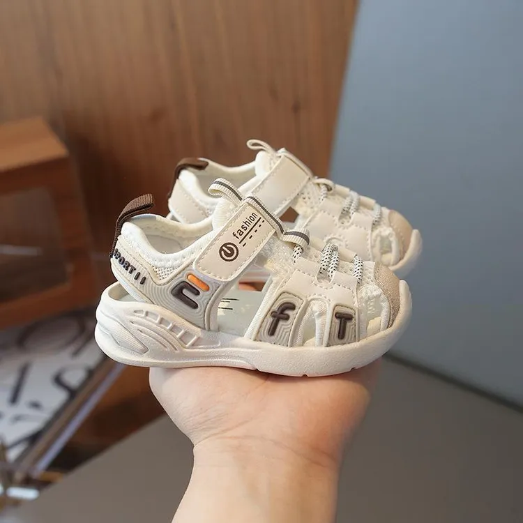 范哲萨宝宝凉鞋夏季学步鞋男宝女童防滑软底镂空透气鞋子婴儿包头