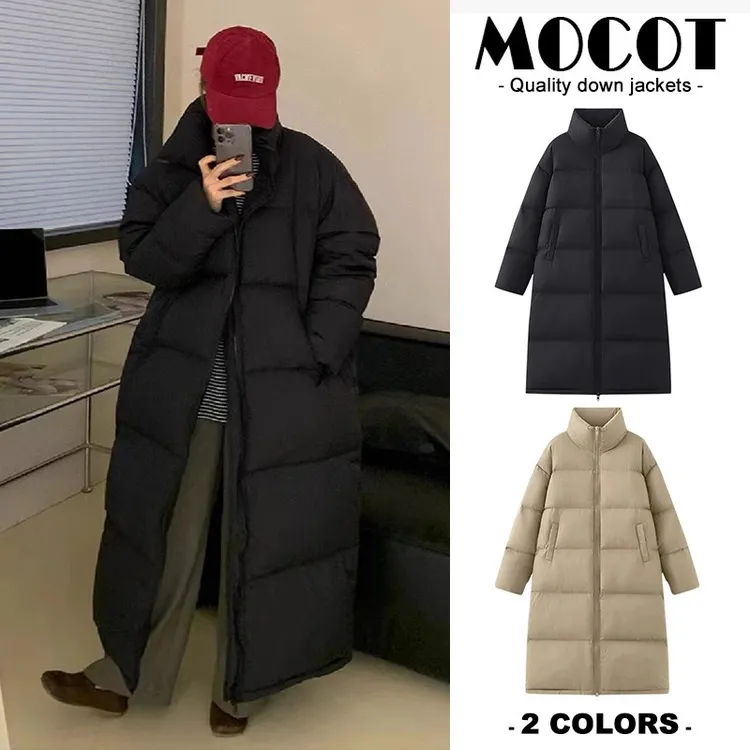 长款羽绒服女2025年冬季新款小个子加厚过膝90白鸭绒保暖黑色外套