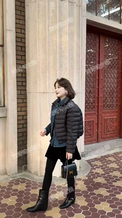 2504【陪你过冬】诗诗家2025冬新款立领排骨保暖时尚短款外套羽绒服