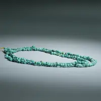 lot011615wx 绿松石 随形松石链