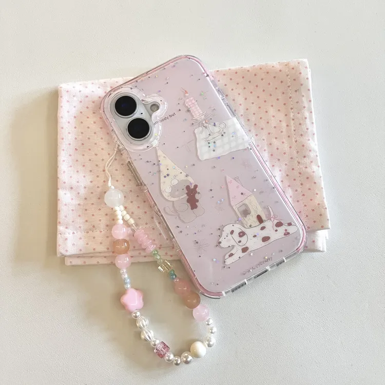尖尖帽猫咪适用iphone15promax手机壳13双层14链条16pro