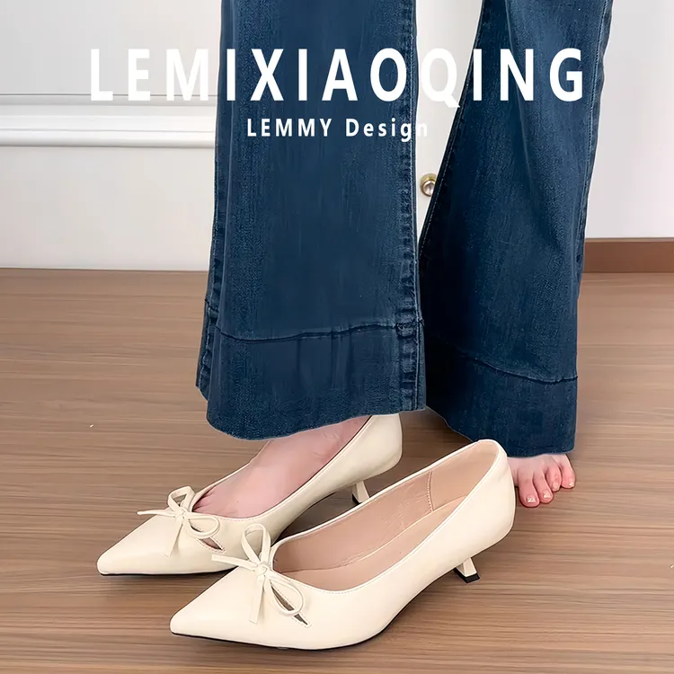 尖头百搭单鞋女款2025新款爆款后妈鞋2025新款爆款洋气上班鞋子