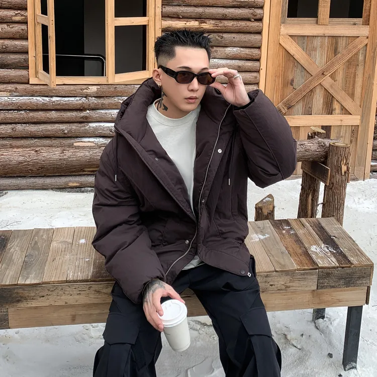 冬季新款白鹅绒连帽蓬松保暖百搭潮流设计男女同款羽绒服32