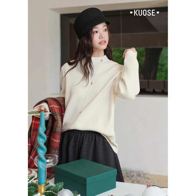 阔色气质毛衣25秋冬女打底衫上衣新KSH2511013