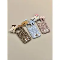 韩系复古粉棕豹纹立体猫咪适用于iphone17promax苹果16手机壳新款