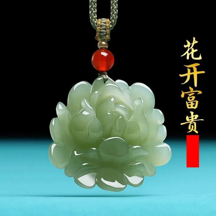 合金琉璃吊坠 吊坠 莲花吊坠花开富贵荷花项链青莲玉坠男女款挂件