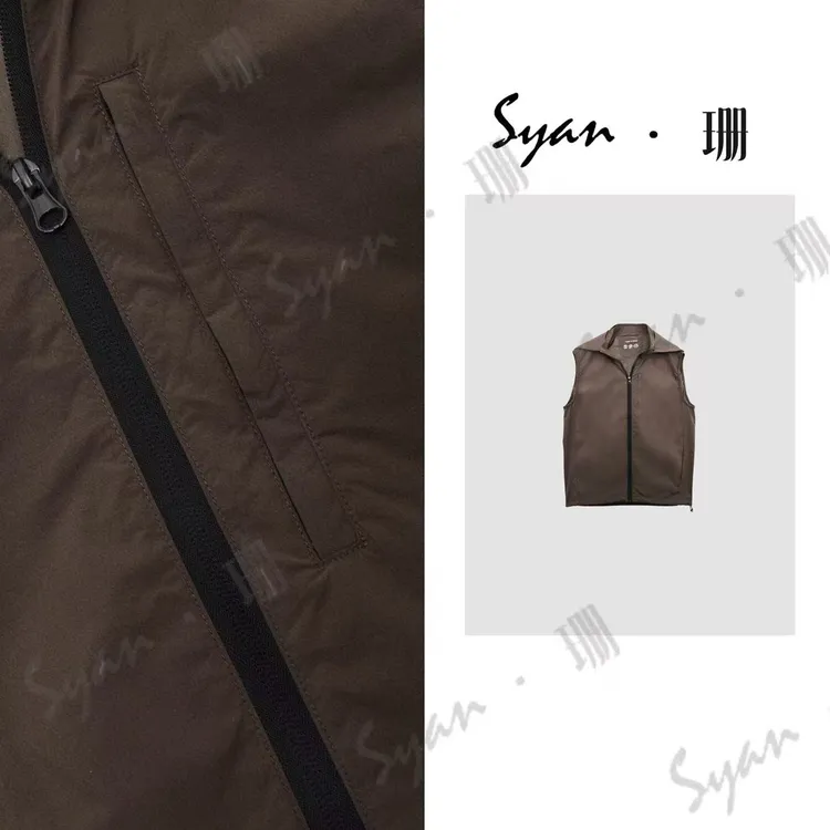 Syan【自由派】秋季老钱风潮流同色宽松显瘦休闲女装简约马夹