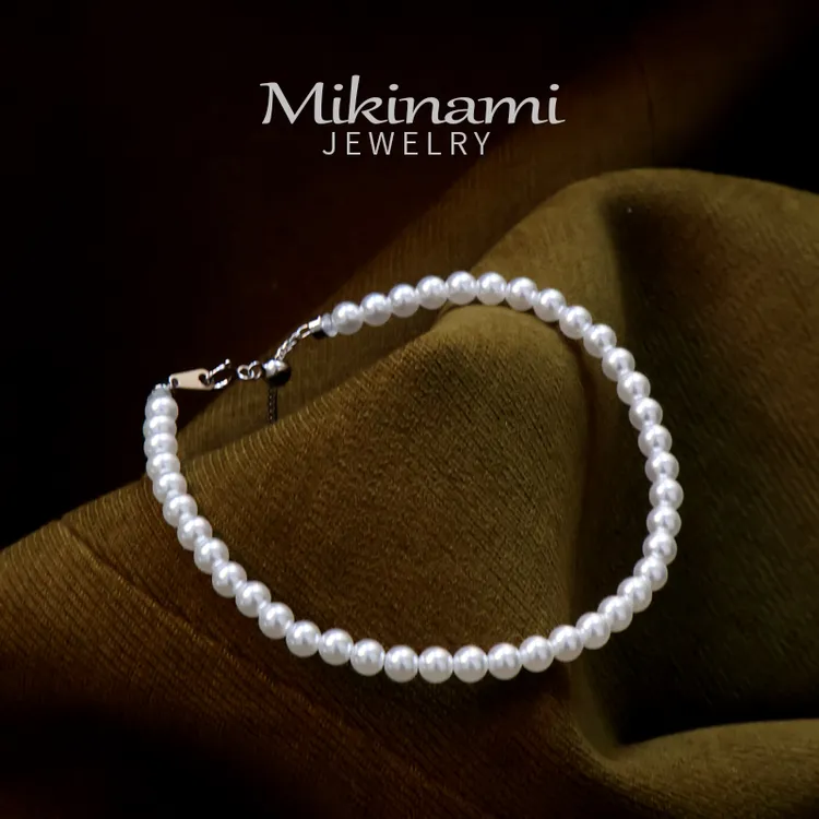 925银手链 抽拉可调节气精致4mm-8mm手链白色高级感手链时尚百搭