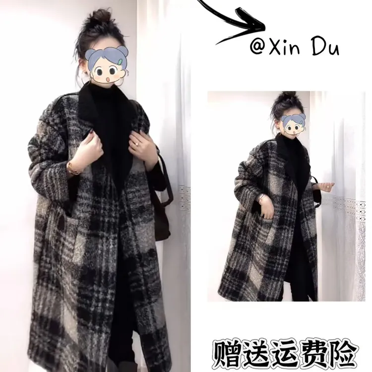 2025秋冬季新款时尚显瘦气质女士网红洋气风衣百搭款D25319