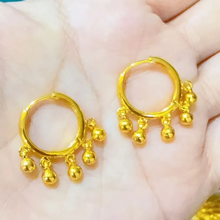 铜合金耳饰 铜合金民族风精美光珠精致耳环时尚  0825