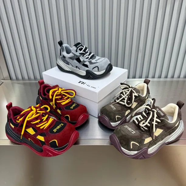 盼0802新款厚底洋气拼色丑萌鞋洋气百搭舒适底厚4公分时尚休闲鞋