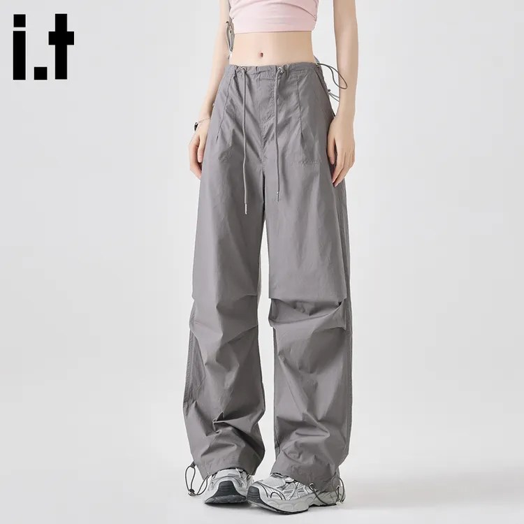 it :CHOCOOLATE2025年工装裤女秋季新款爵士宽松机能户外阔腿裤子