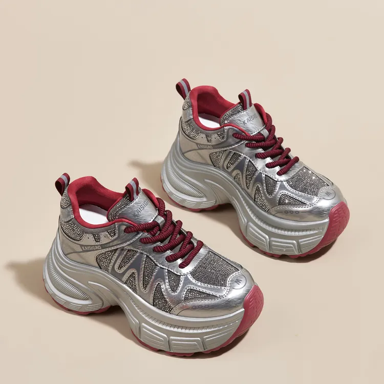 8810新款老爹鞋女2025秋冬新款爆款真皮小个子厚底休闲百搭运动