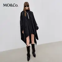 【贤哥专享】MOCO秋季机能风不规则女士连帽斗篷MBB3CAP001