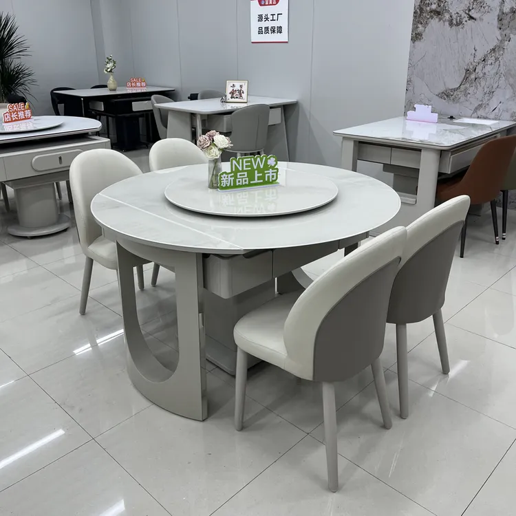 岛台式麻将餐桌一体两用全自动旋转长桌变圆桌两用麻将机饭桌取暖