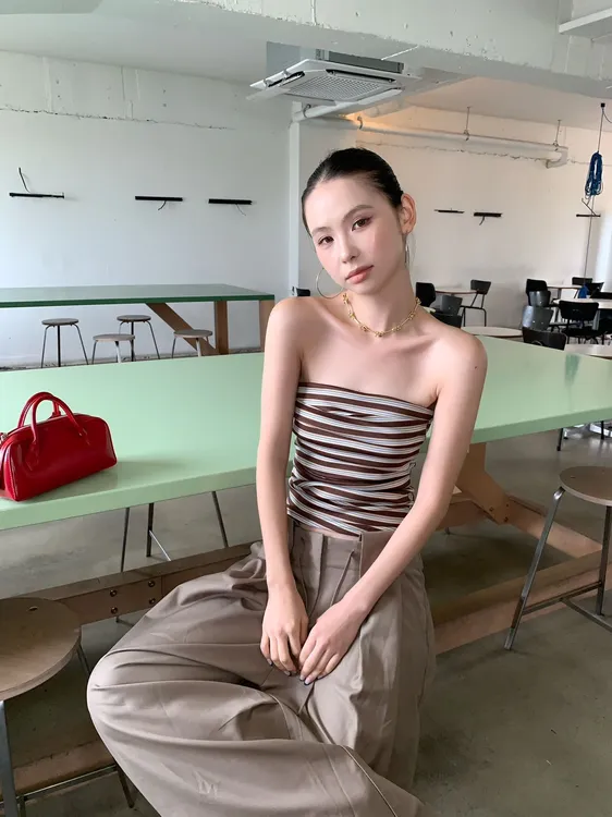 夏季时尚新款美式高级感辣妹设计裹胸上衣显瘦休闲裤子洋气衣服女