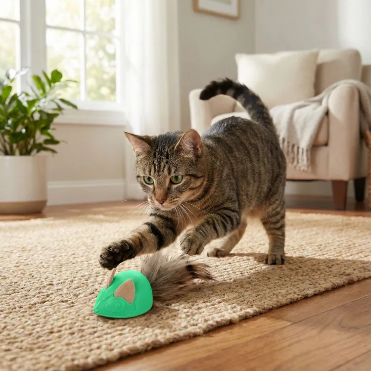 猫玩具逗猫小老鼠带钢球滑轮耐咬自嗨神器