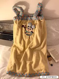 小亚推荐【实体品质】超萌可爱卡通动漫小新刺绣浴裙可穿抹胸吸水