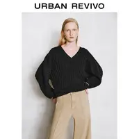 【臻选系列】UR秋冬新款女装V领小小织针织衫UWT930011