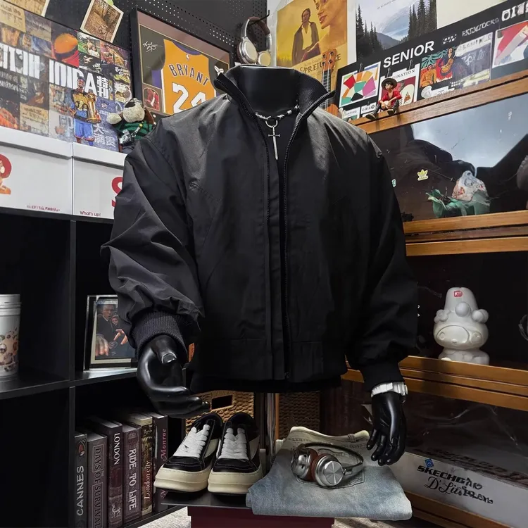 美式高街短款飞行员棉衣外套男小众三防设计外套休闲男款